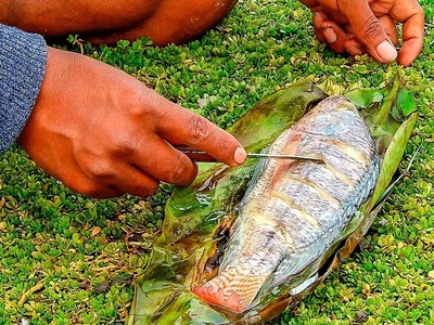 Mira la asombrosa técnica de cocinar el pescado  || How to cook fish with clay