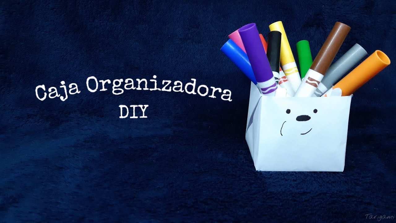 Organizador de útiles escolares de papel! ORIGAMI fácil Diy !Tarigami!