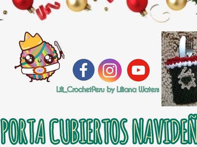 PARTE 2 PORTA CUBIERTOS NAVIDEÑO TEJIDO A CROCHET