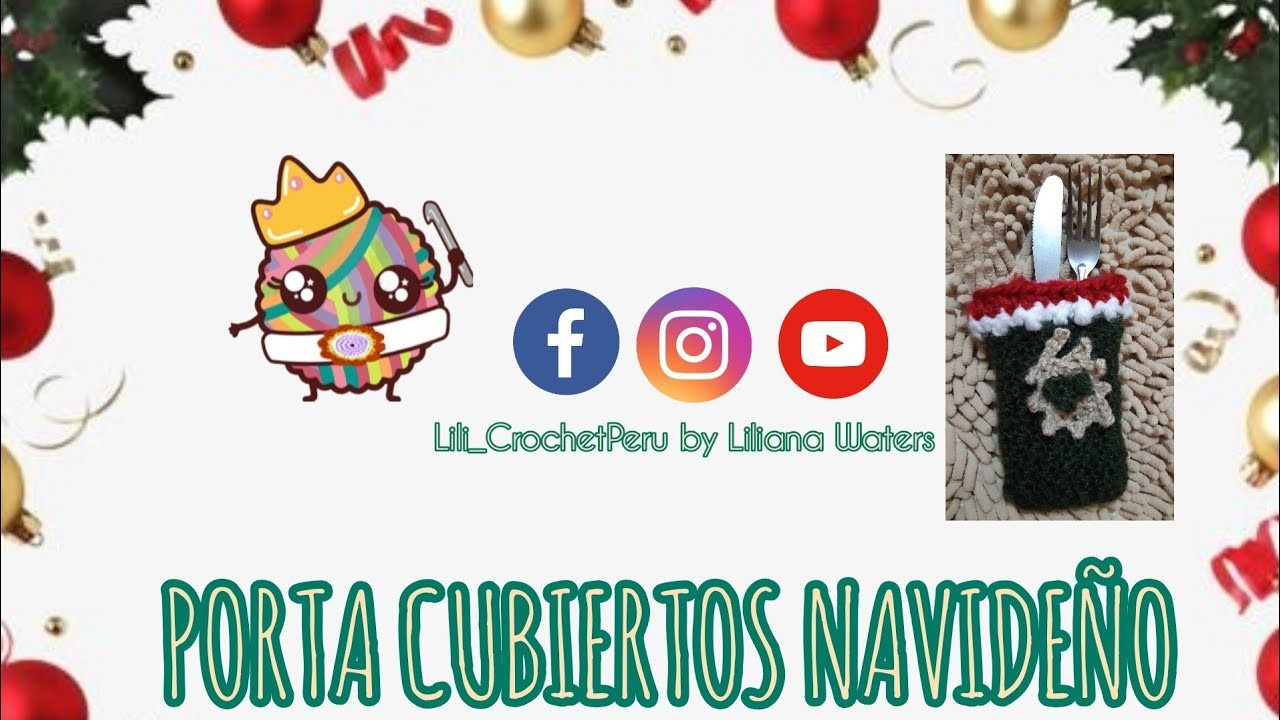 PARTE 2 PORTA CUBIERTOS NAVIDEÑO TEJIDO A CROCHET
