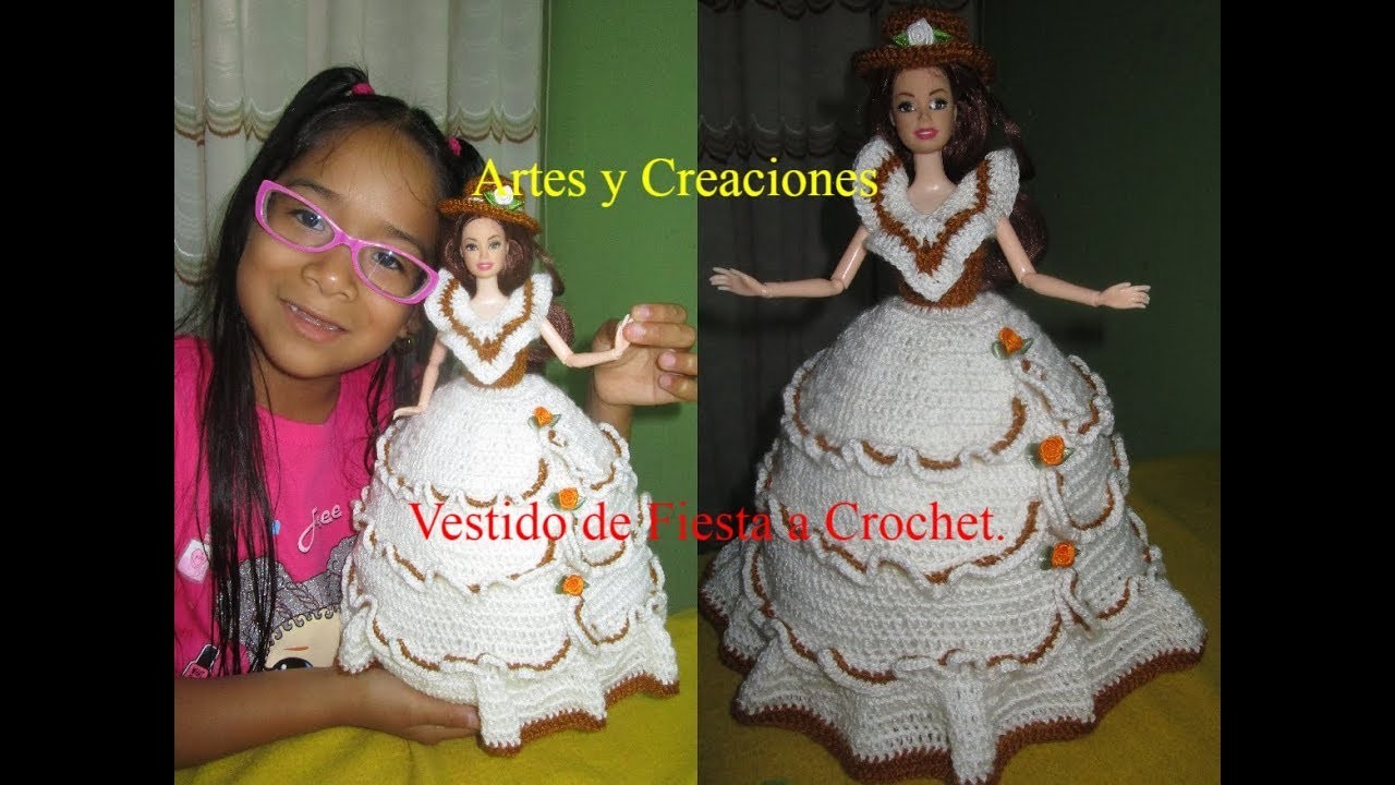 Vestido De Fiesta a Crochet.