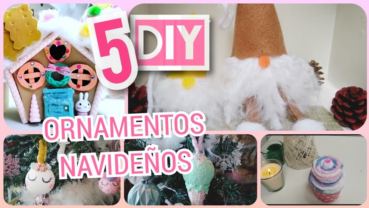 5 MANUALIDADES NAVIDEÑAS CASERAS. Christmas DIY ornaments, very easy