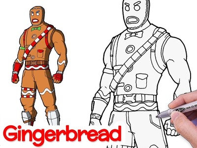 Como Dibujar Fortnite Gingerbread Paso a Paso - Dibujos Faciles para Dibujar
