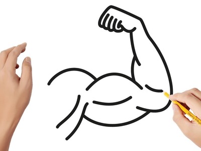 Cómo dibujar un brazo muscular | Dibujos sencillos