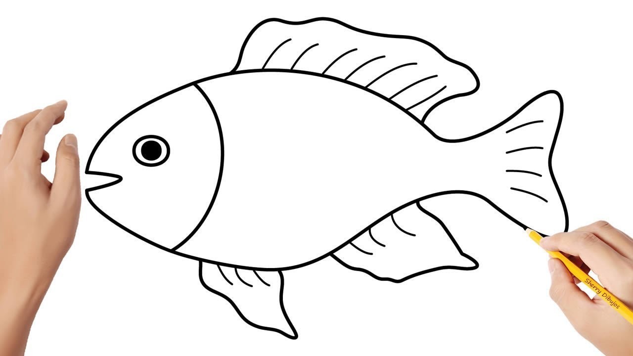Cómo dibujar un pez #4 | Dibujos sencillos