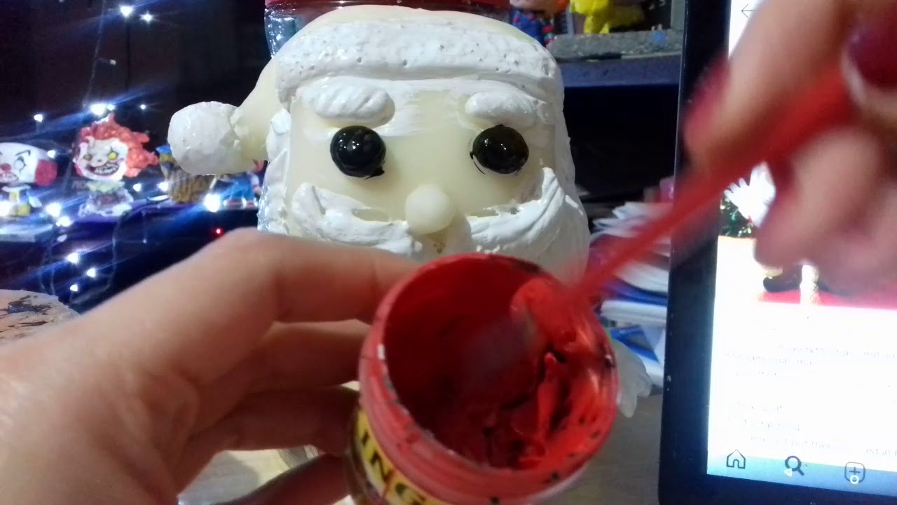 Como hacer a Papa Noel Funko Pop Parte 2 |Porcelana Fría| DIY #COMOHACERUNFUNKO #funkopophechoamano