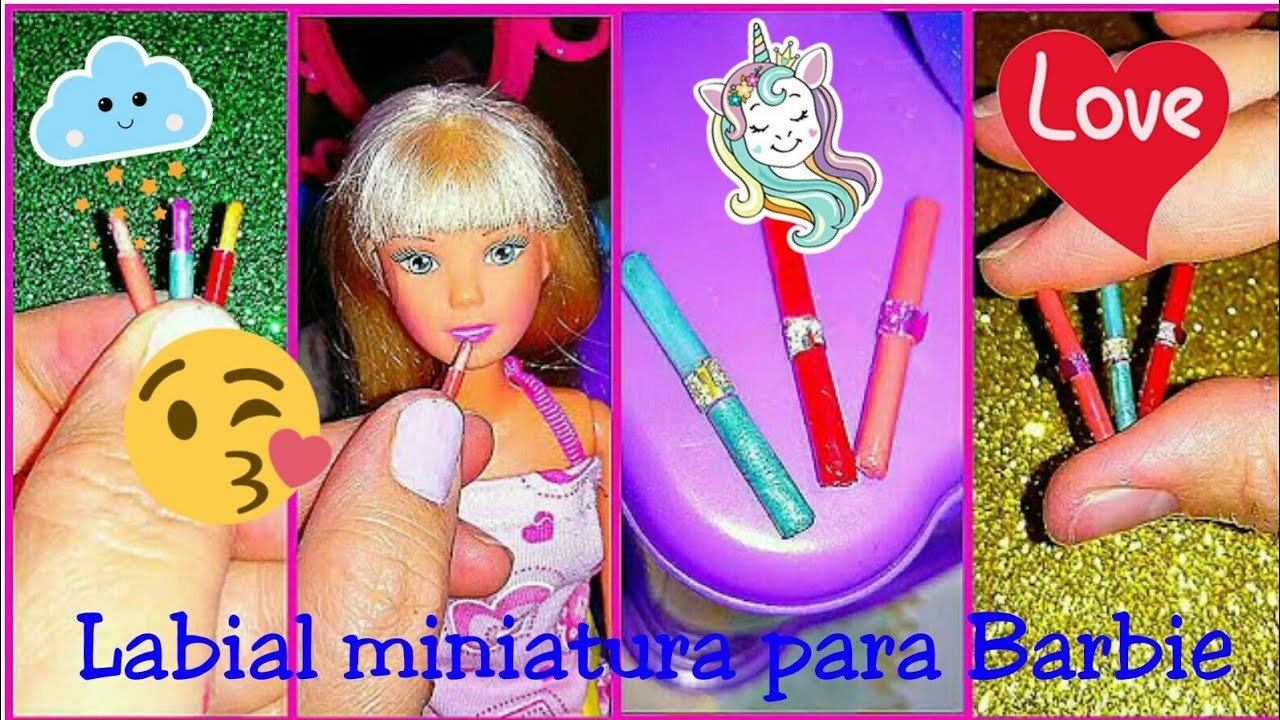 Cosas fáciles de hacer ~ Maquillaje miniatura para muñecas Barbie o Monster High ~ DIY Manualidades