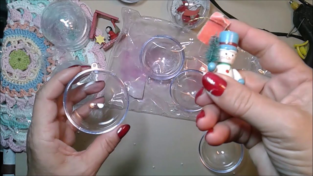 ????????????Decorar esferas transparentes para Navidad.Diy