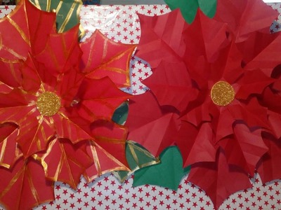 FLOR DE NOCHEBUENA O CARDENAL CON PAPEL IRinconcito de manualidades