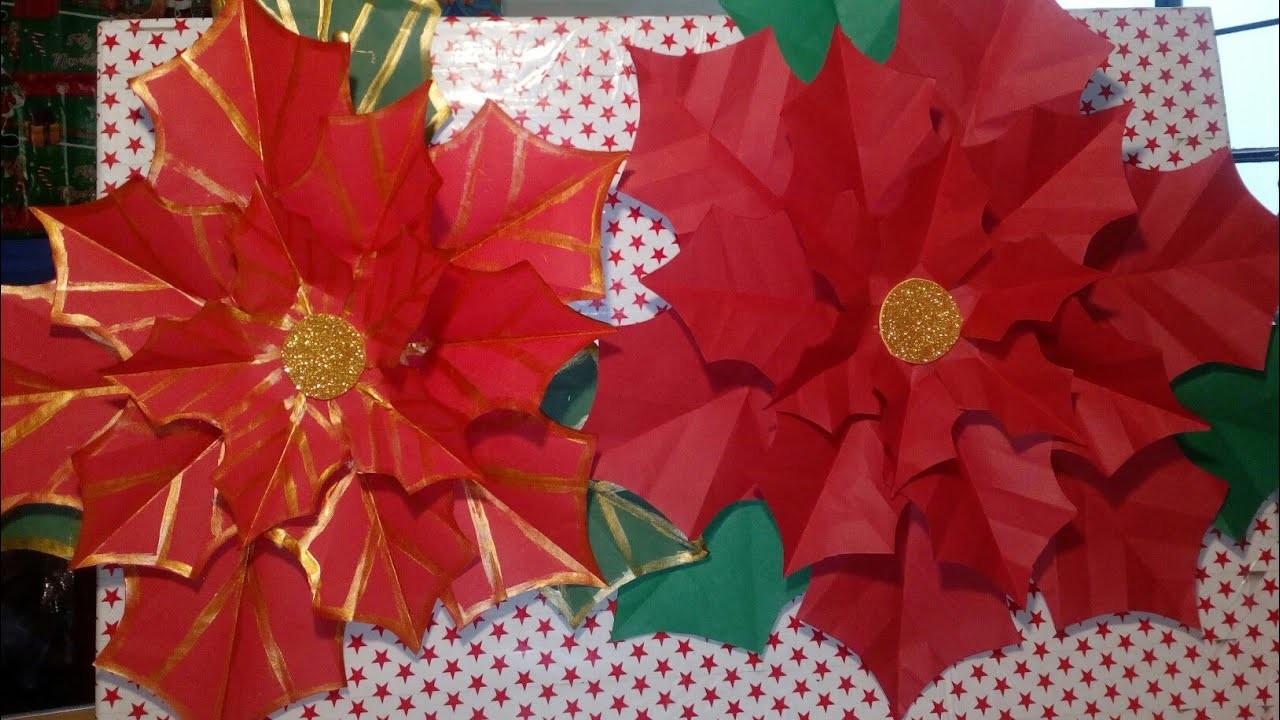 FLOR DE NOCHEBUENA O CARDENAL CON PAPEL IRinconcito de manualidades