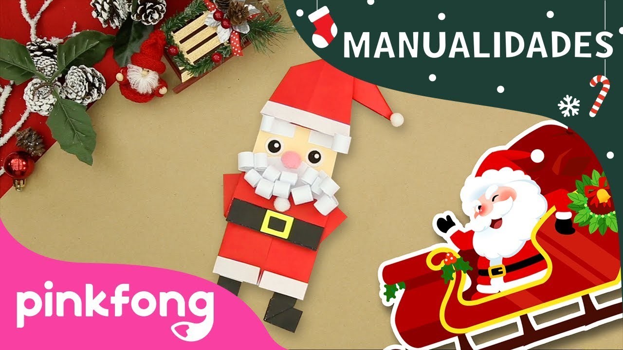 Origami de Santa | Manualidades para Navidad | Villancicos | Pinkfong Canciones Infantiles
