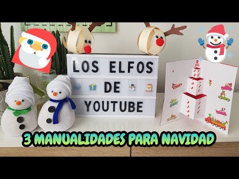 ???? 3 MANUALIDADES NAVIDEÑAS para NIÑOS ????.Canal Infantil. (FACIL!!!!)