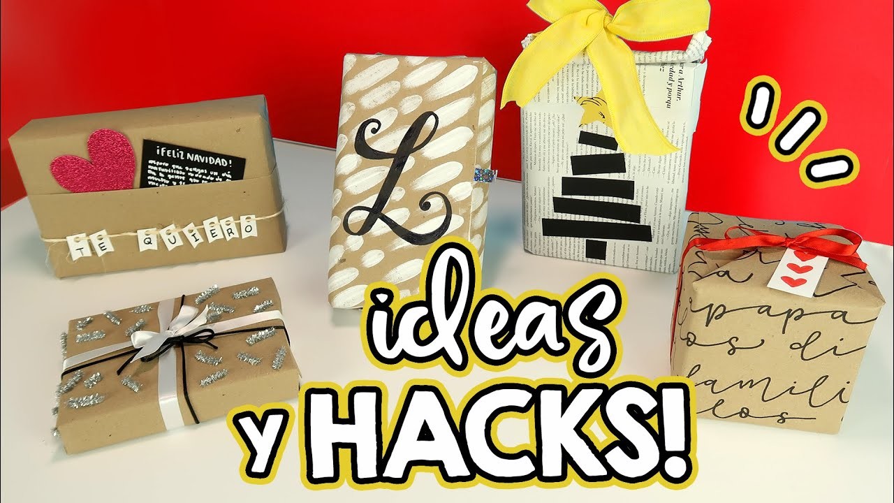 5 IDEAS y HACKS para envolver regalos de forma original!! ???? Especial de Navidad✨
