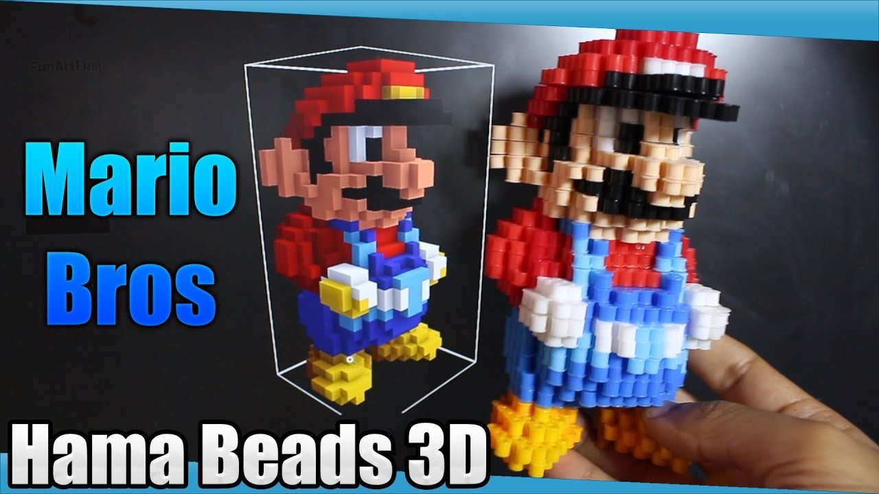 Asi se hace un Mario Bros en 3D con Hama.Perler.Artkal Beads ????