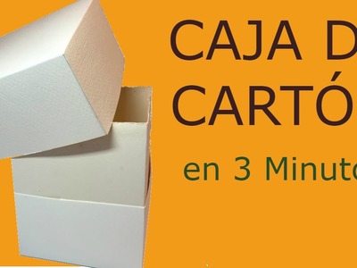 CAJA DE CARTÓN EN 3 MINUTOS | Caja de Cartón Rápido y Fácil
