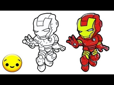 Cómo dibujar Iron Man Chibi - Dibujos de súper héroes paso a paso
