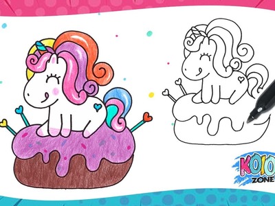 Como dibujar UNICORNIO KAWAII paso a paso. HOW TO DRAW unicorn STEP BY STEP
