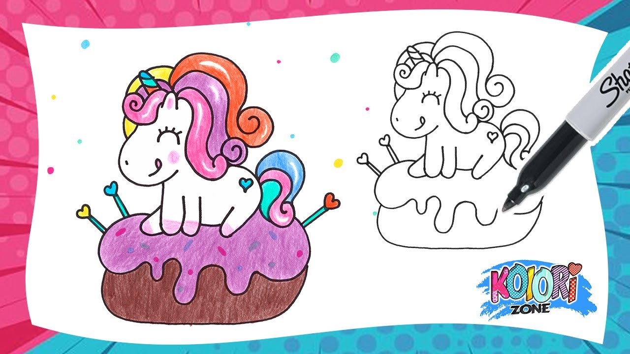 Como Dibujar UNICORNIO KAWAII Paso A Paso HOW TO DRAW Unicorn STEP BY STEP