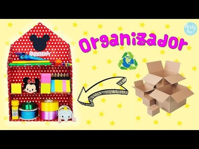 Como hacer un organizador de cartón - #reciclando - Fácil y practico |Partypop DIY????|