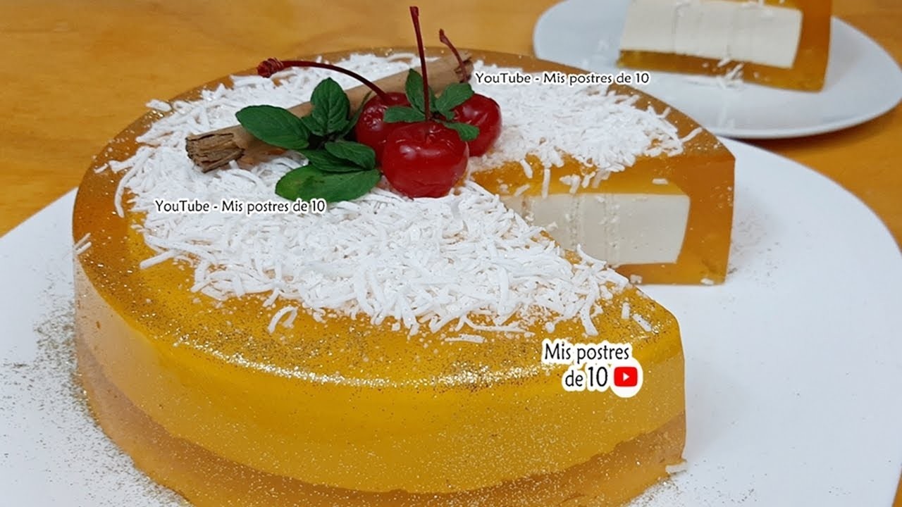 Gelatina Navideña Espejo rellena de queso crema philadelphia MEJORADA