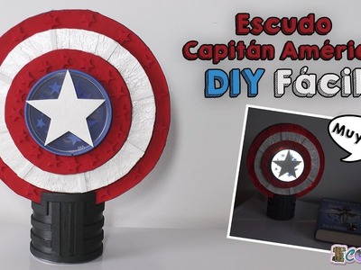 Lámpara Escudo de Capitán América DIY - EcoCrea