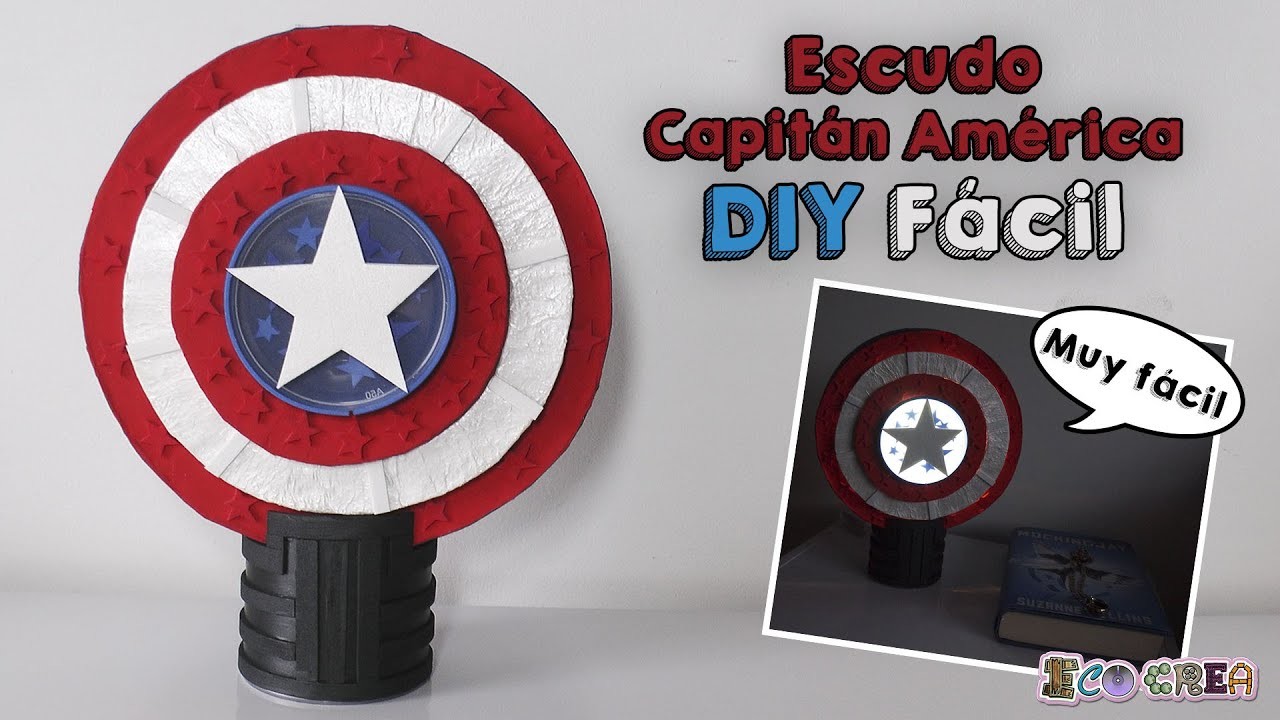 Lámpara Escudo de Capitán América DIY - EcoCrea