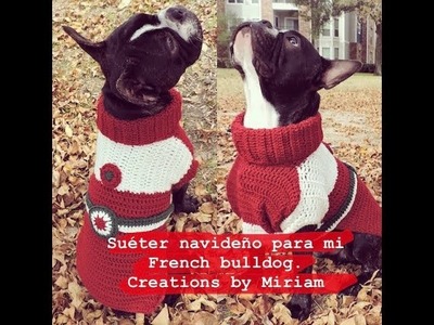 Super facil Traje de Navidad para Marley My French Bulldog