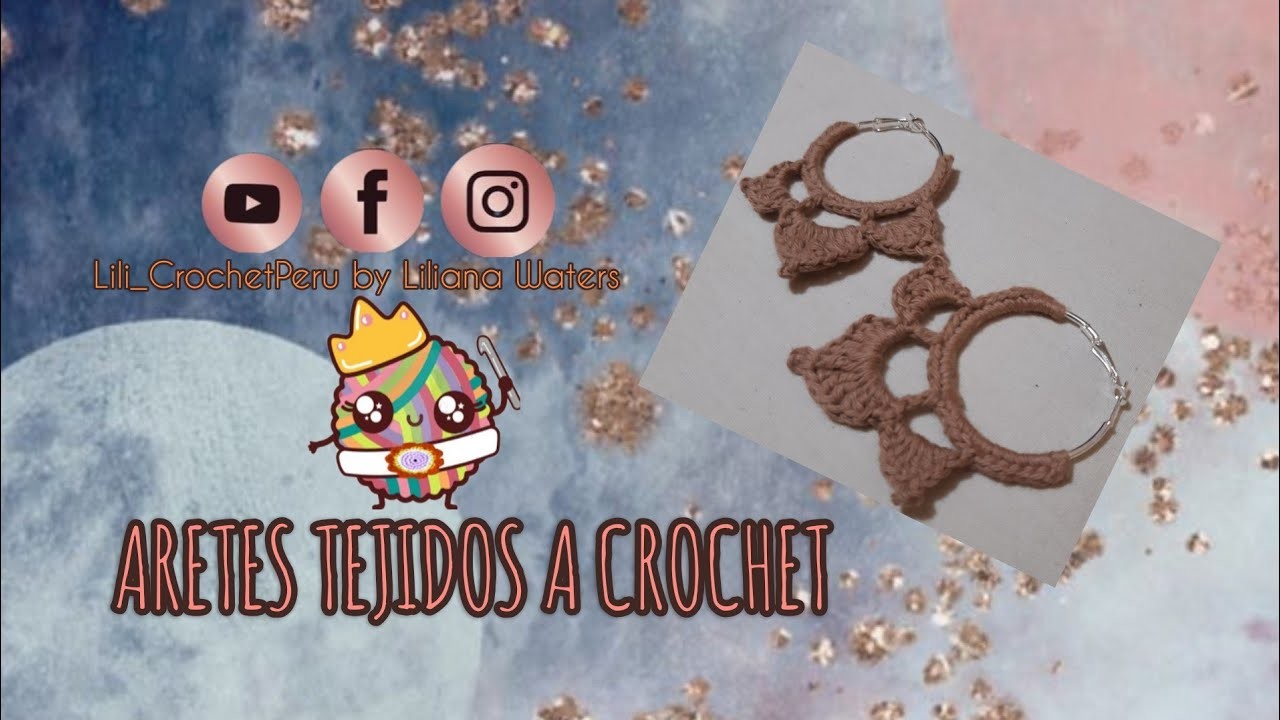 ARETES TEJIDOS A CROCHET- DISEÑO #2