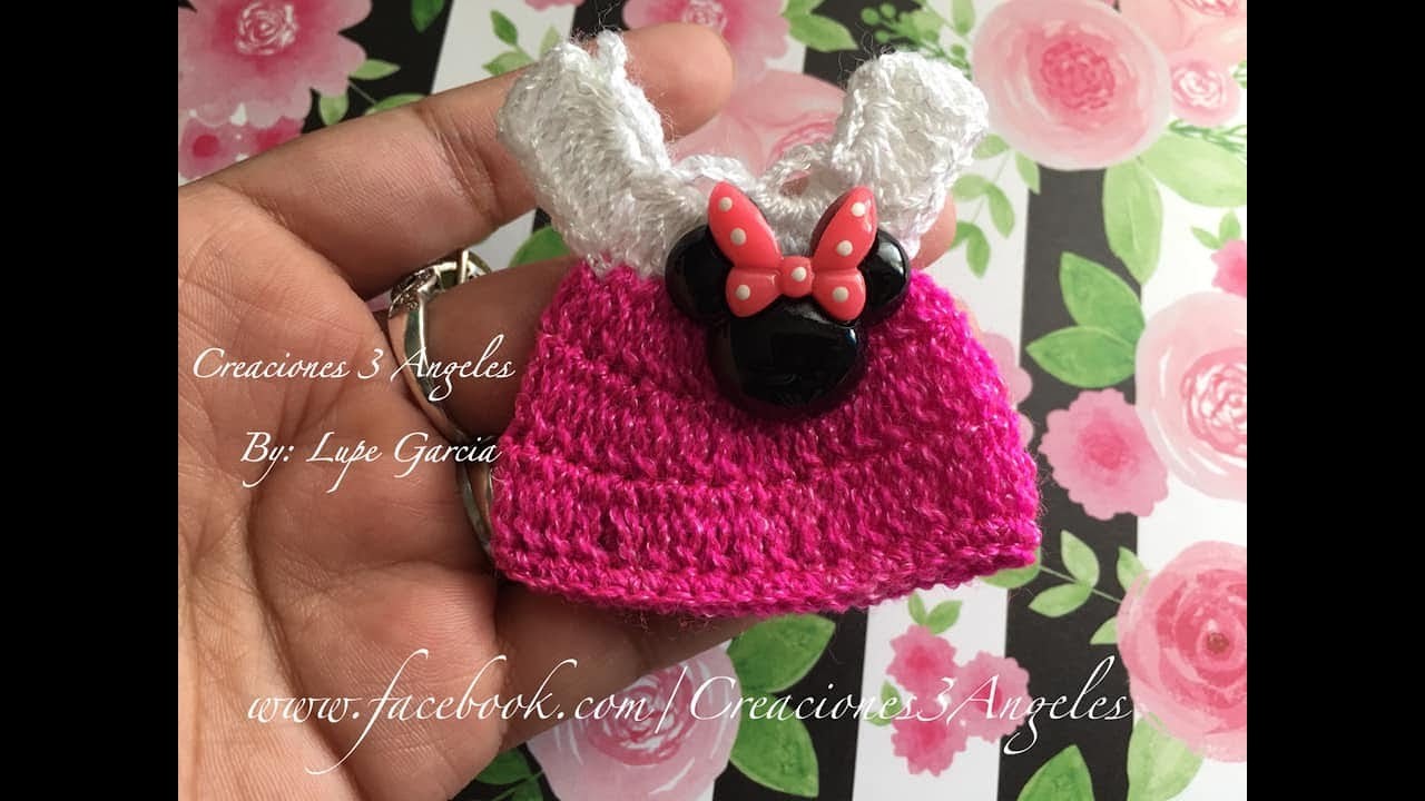 Cómo Hacer Un Souvenir.Recuerdito Tejido a Crochet Para BabyShower ( Minnie Mouse )
