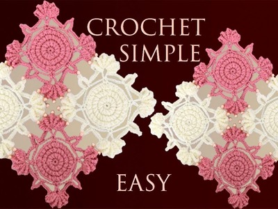Como tejer a Crochet tapete camino de mesa punto cruz tejido cuadrado imitación bordado a mano