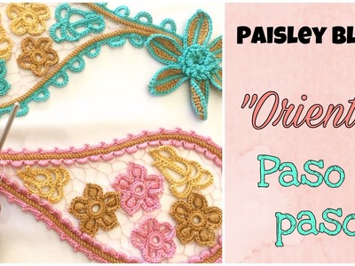 Crochet irlandés- Como tejer el Paisley blusa Oriente