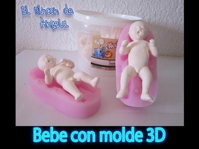 DIY Como usar molde 3d de bebe para fimo, sculpey, pasta flexible o fondant