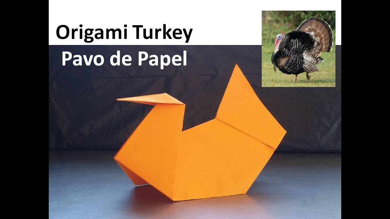 Easy Origami Turkey ????, DIY Handmade Bird Paper Crafts - Pavo de Papel, Manualidades de Animales