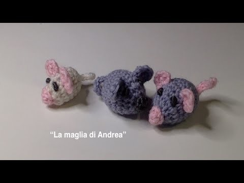 Mini ratón al crochet. Super facil.