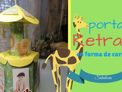 #portaretrato   Porta retrarto en forma de carrusel. Paso a paso