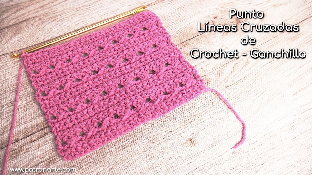Punto Líneas Cruzadas de Crochet - Ganchillo | Con Aumentos y Disminuciones | Crochet Paso a Paso