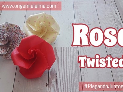 Rosa de origami fácil