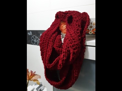 Bufanda infinita sin costuras a Crochet.muy fácil!!!