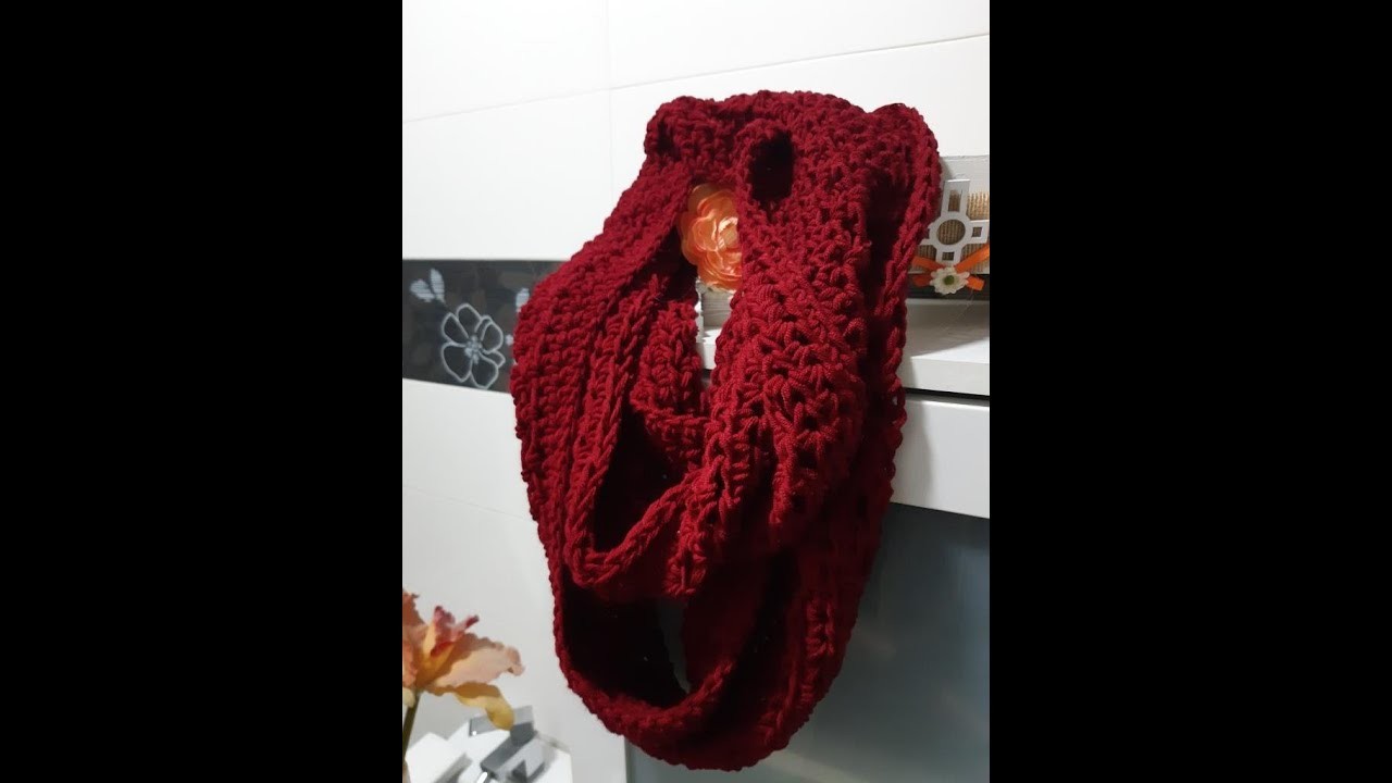 Bufanda infinita sin costuras a Crochet.muy fácil!!!