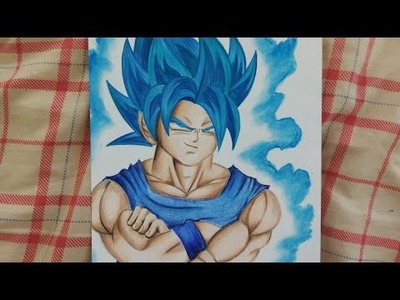 Como dibujar a goku ssj blue reto de dibujo vs Nebur'art