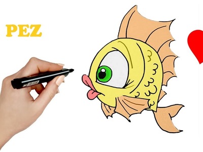 COMO DIBUJAR PEZ KAWAII PASO A PASO Dibujos kawaii faciles ???? How to draw a fish