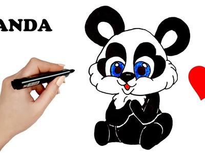 COMO DIBUJAR UN PANDA KAWAII PASO A PASO ???? Dibujos kawaii fáciles