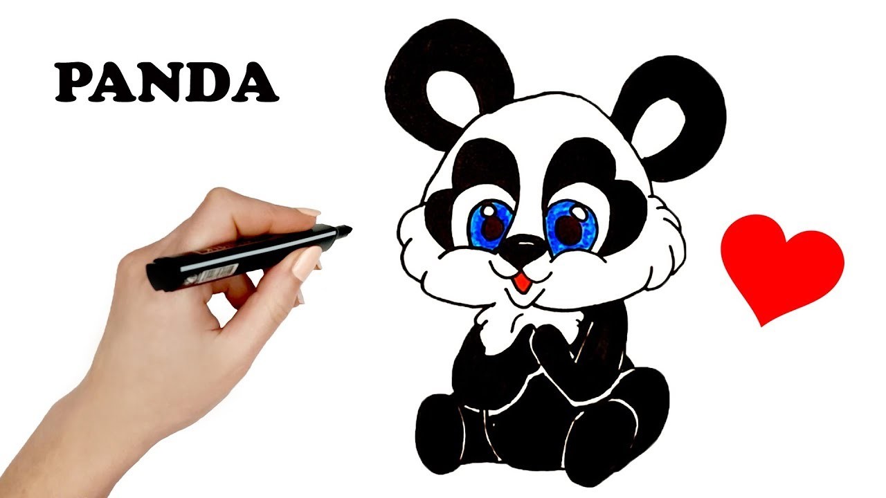 COMO DIBUJAR UN PANDA KAWAII PASO A PASO ???? Dibujos kawaii fáciles