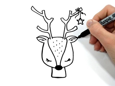 Como dibujar un Reno MUY TIERNO