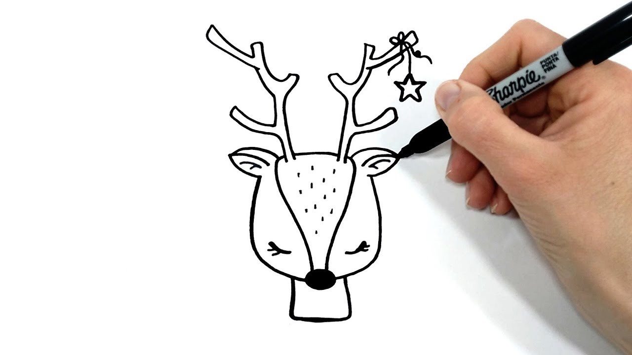 Como dibujar un Reno MUY TIERNO
