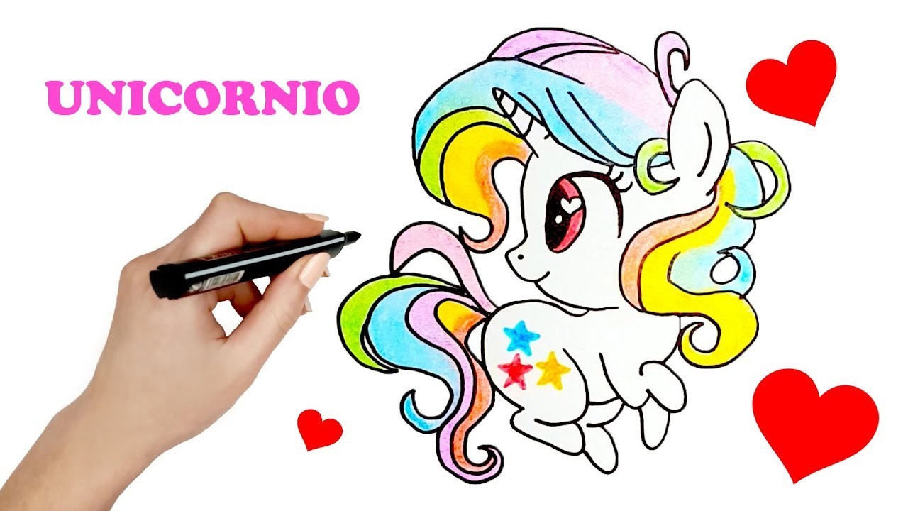 COMO DIBUJAR UN UNICORNIO KAWAII FACIL ???? PASO A PASO ???? Como dibujar un unicornio bebe