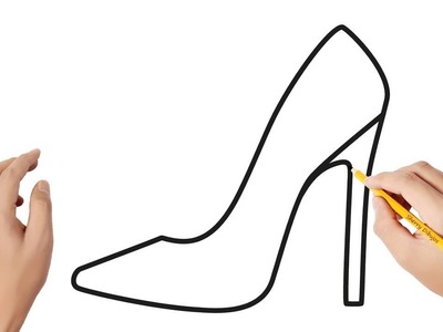 Cómo dibujar un zapato de tacón alto | Dibujos sencillos