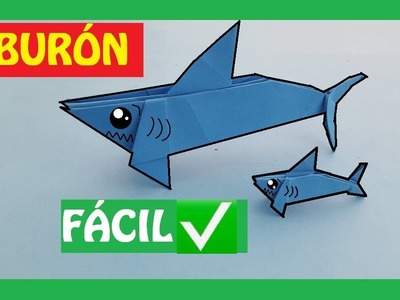▶ Cómo hacer ???? TIBURONES de Origami FÁCIL ✅ | Tiburón de Papiroflexia PASO A PASO