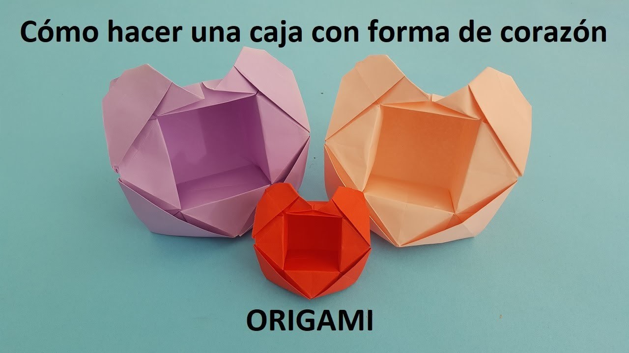 Cómo hacer una ???? | CAJA | ???? con forma de ♥ CORAZÓN ♥ de papel - Origami PASO A PASO