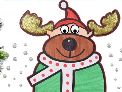 Dibujar y Colorea el Reno | Navidad ???? ???? | Dibujos Para Niños | Aprender Colores & Español y Inglés